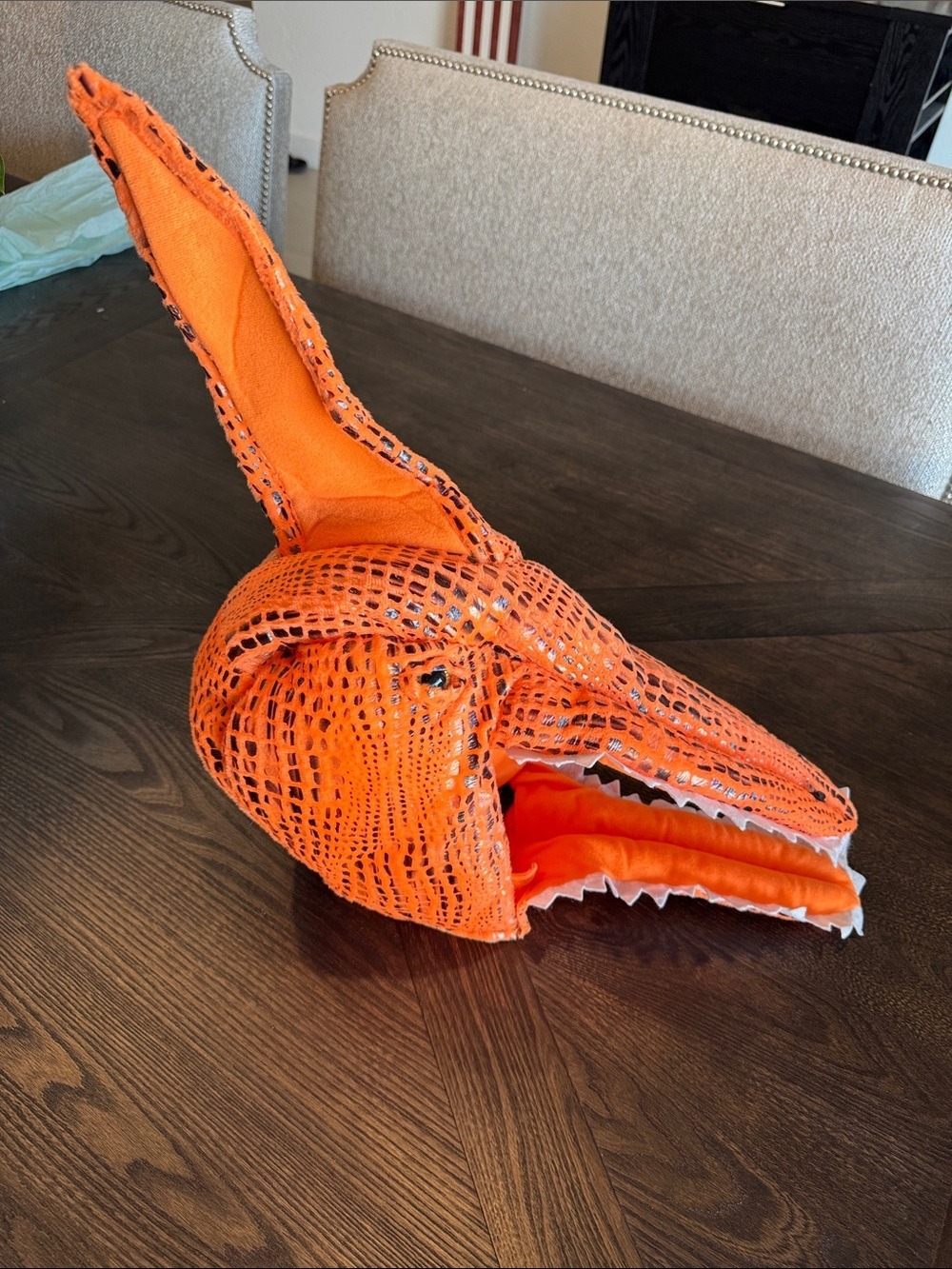 Pottery Barn Kids Bright Orange Dinosaur Pterodactyl Costume with Lights - Picture 12 of 15